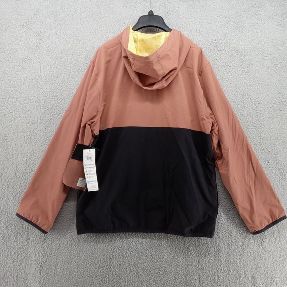 Hurley Jacket Mens Medium Mauve Black Logo Phantom Packable Windbreaker Anorak - Picture 7 of 12